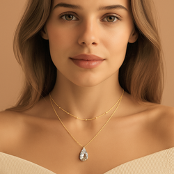 KVZ-019 Łańcuszek WENECJANA  Srebro POZŁACANE 925