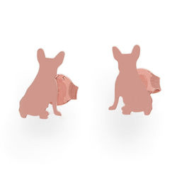 SZTRG-439B Srebrne kolczyki pies psy srebro 925