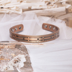 Bransoletka miedziana miedź magnetyczna - KRZYŻ 