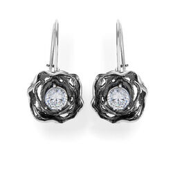 Srebrne kolczyki KWIAT CYRKONIA - SREBRO p. 925