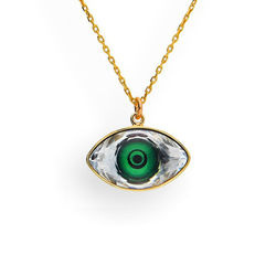 Srebrny naszyjnik OKO SWAROVSKI - SREBRO ZŁOCONE