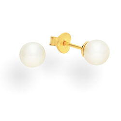 Kolczyki sztyfty whit PERŁY SWAROVSKI 6mm - p 925
