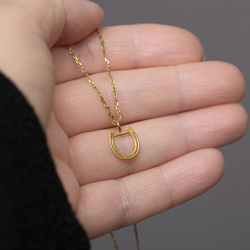 Necklace HORSESHOE - Sterling Silver 925 Gold Plated
