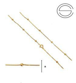 KVZ-019 Łańcuszek WENECJANA  Srebro POZŁACANE 925