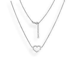 Srebrny naszyjnik cyrkonie SERCA SERCE - pr. 925