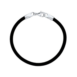 Bransoletka rzemień - skóra naturalna SREBRO p.925