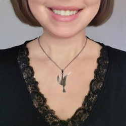 Srebrne kolczyki - sztyfty - koliberki