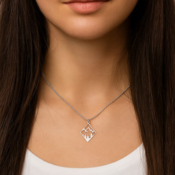 Srebrny naszyjnik ażurowy GÓRY - srebro p. 925 