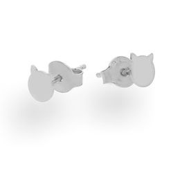 Silver earrings CAT - silver 925