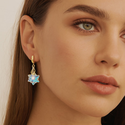 Srebrne kolczyki from Swarovski SZAROTKA - SREBRO