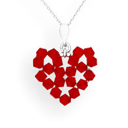 Srebrny naszyjnik whit SWAROVSKI SERCE SREBRO 925