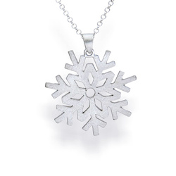 Srebrny naszyjnik DUŻA ŚNIEŻYNKA - SREBRO p. 925