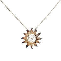 Srebrna zawieszka SŁOŃCE - rekodzieło srebro p.925