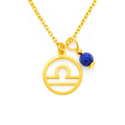 Naszyjnik naturalny LAPIS LAZULI - srebro 925 