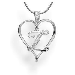 Zawieszka - literka w sercu - Z - Srebro pr. 925