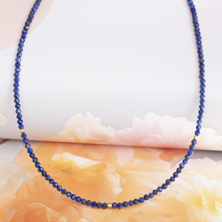 Naszyjnik naturalny LAPIS LAZULI - srebro 925 
