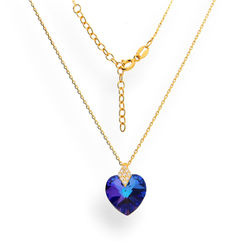 Necklace heart Swarovski - silver p. 925