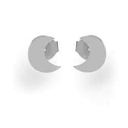 SZT-500 Silver moon earrings  - silver 925