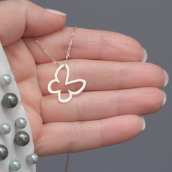 Srebrny naszyjnik MOTYL - SREBRO pr. 925