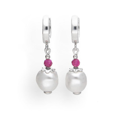 Bransoletka sznurkowa naturalny RUBIN  SWAROVSKI