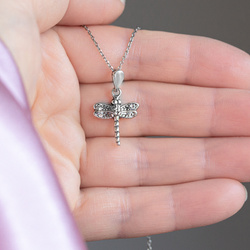 Srebrny charms - ważka - Srebro pr. 925