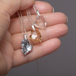 Srebrny naszyjnik whit SWAROVSKI i RUBIN - SREBRO