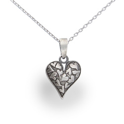Srebrny naszyjnik SERCE - SREBRO p 925 rękodzieło