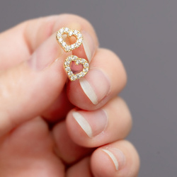 Srebrne kolczyki sztyfty SERCA - SREBRO pr. 925