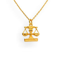 Srebrny naszyjnik ZNAK ZODIAKU WAGA - SREBRO p 925