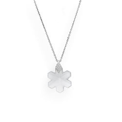 Naszyjnik ŚNIEŻYNKA SWAROVSKI - SREBRO pr. 925