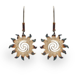 Srebrne kolczyki słońce - srebro p.925