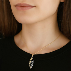 Złote kolczyki SERCA CYRKONIE - ZŁOTO p. 585 