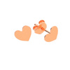SZTRG-732 Silver earrings HEART 7 mm - Sterling Silver 925 Rose Gold Plated