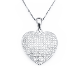 Srebrny naszyjnik SERCE CYRKONIE -SREBRO 925 CUDO!