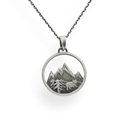 Srebrny naszyjnik GÓRY NIEDŹWIEDŹ - SREBRO p. 925