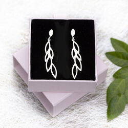 Srebrne kolczyki LIŚCIE - SREBRO pr. 925
