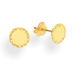 Piękne złote kolczyki słoneczka - ZŁOTO pr. 333