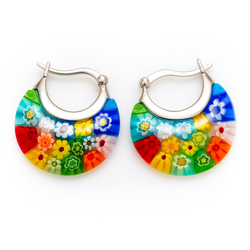 Kolczyki MILLEFIORI MURANO - CUDO !