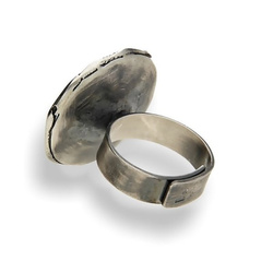 Pierścionek KWIAT cyrkonia regulacja - SREBRO 925