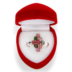 Srebrny pierścionek naturalny TURMALIN SREBRO r 19