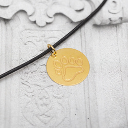 Srebrny naszyjnik ŁAPA NIEDŹWIEDŹ - SREBRO pr 925 