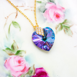 Srebrny naszyjnik SERCE SWAROVSKI - SREBRO p. 925
