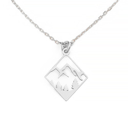 Srebrny naszyjnik ażurowy GÓRY - srebro p. 925