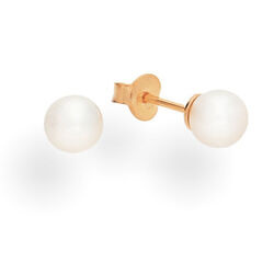 Kolczyki sztyfty whit PERŁY SWAROVSKI - ZŁOTO 585