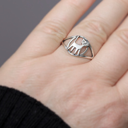 Pierścionek KOT KOTEK - SREBRO p. 925 