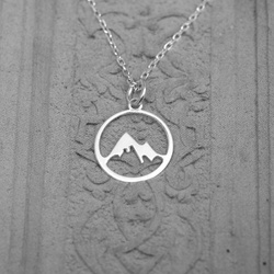 Necklace MOUNTAINS - Sterling Silver 925 Gold Plated