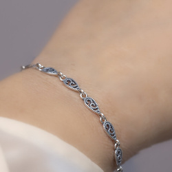 Srebrna bransoletka ażurowa RÓŻA - SREBRO 925