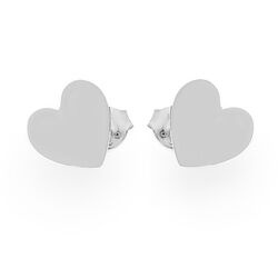 SZT-238B Silver heart 7mm earrings 925 silver