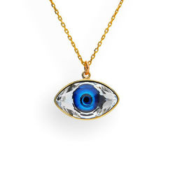 Srebrny naszyjnik OKO SWAROVSKI -  SREBRO ZŁOCONE