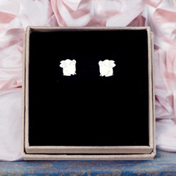 SZT-514 Silver stud pig earrings 925 silver